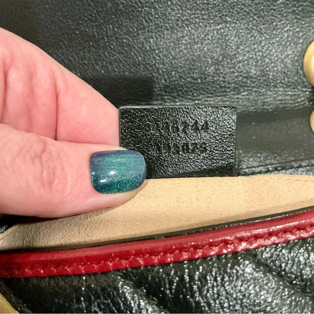 ✨💎RARE💎✨GUCCI Marmont Multicolor Leather Flap Chain Bag w/Dusty and Gift! - Picture 9 of 14